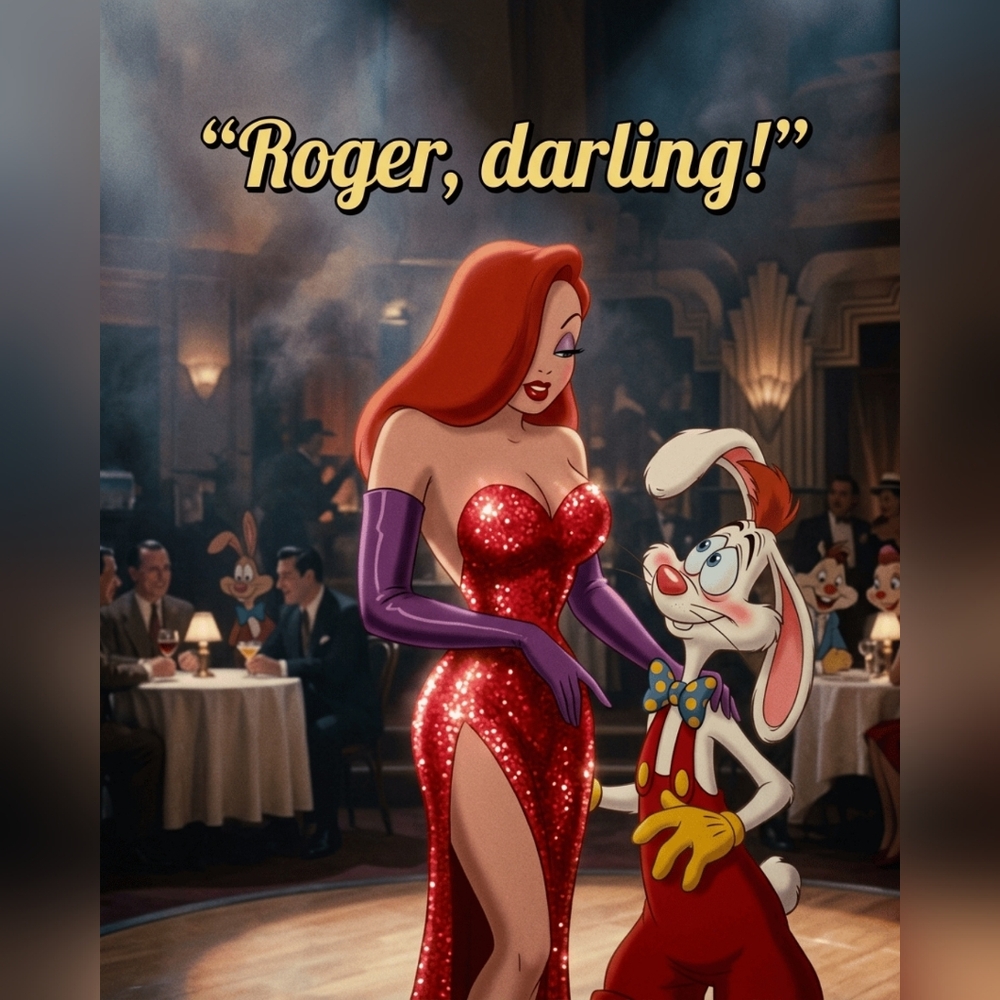 Jessica Rabbit A.I. Art Print in Frame 8x10 - Picture 2 of 2